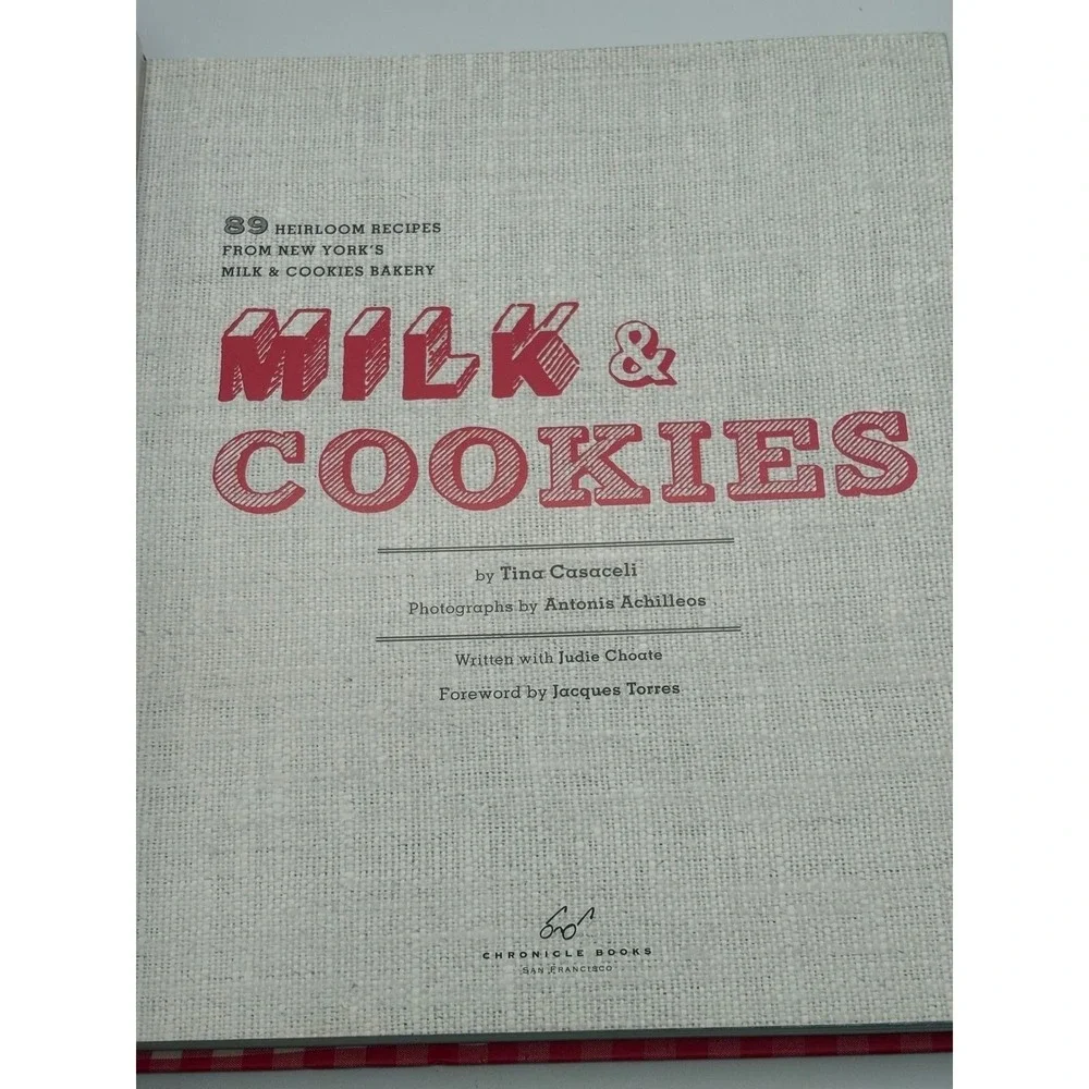 Milk‎ & Cookies Cookbook Tina Casaceli 89 Heirloom Recipes Hardcover Gingham